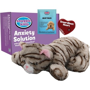 image:imageSnuggle Kitty Heartbeat Cat Toy Calming Comfort Kittens  Tan TigerTan Tiger