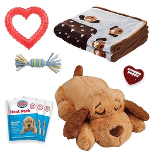 image:imageSnuggle Puppy Essentials Starter Kit Heartbeat Toy amp Blanket  BiscuitBlue