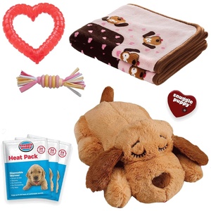 image:imageSnuggle Puppy Essentials Starter Kit Heartbeat Toy amp Blanket  BiscuitPink