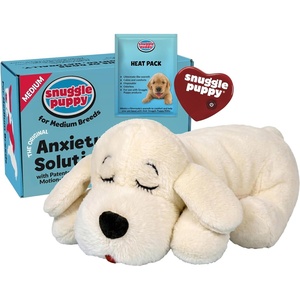 image:imageSnuggle Puppy Heartbeat Toy Calming Comfort Medium Breeds  GrayGolden