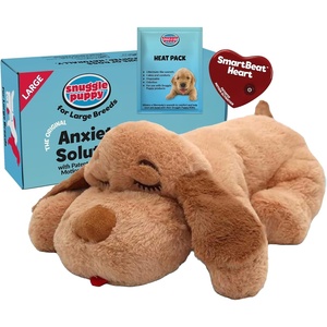 image:imageSnuggle Puppy Heartbeat Toy Calming Comfort Medium Breeds  GrayLarge Breed Biscuit