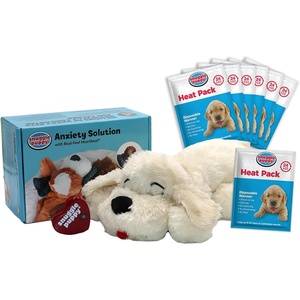 image:imageSnuggle Puppy Heartbeat Toy with 3 TenderTuffs Medium  BiscuitGolden