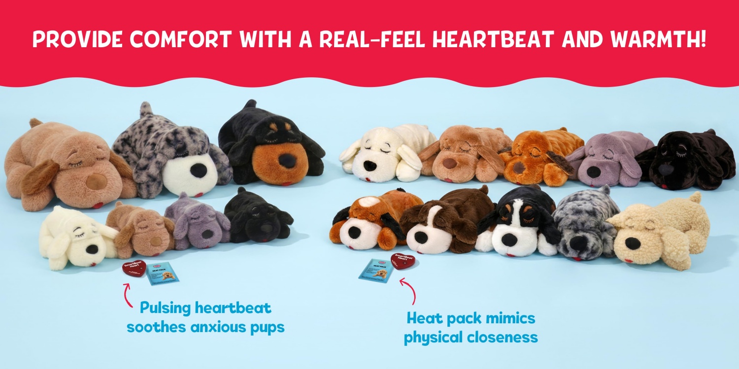 Snuggle Puppy | Heartbeat Calming Toys for Anxious Pets,Reduce Puppy Anxiety with Heartwarming Comfort