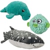 image:imageSmartPetLove Snuggle Puppy TenderTuffs Extra Large Plush Dog Toys Bundle  Manatee Pufferfish and Whale Shark  Tough Marine Animal Squeaky Toys