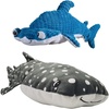 image:imageSnuggle Puppy Extra Large TenderTuffs Sharks Plush Dog Toys Bundle  Large Hammerhead Shark and XL Whale Shark  Tough Marine Animal Squeaky Toys